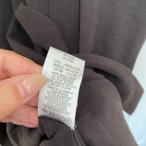 Theory Women's Annya Align Black Tie Waist Dress Size Small Minimalist - Picture 5 of 10